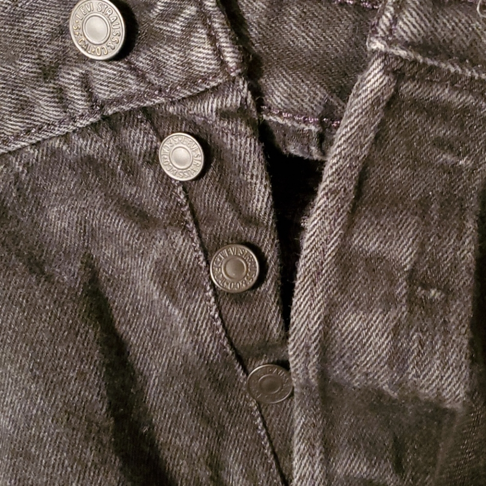 Levi's 501 Unisex  Jeans, Butterfly Fly, Black, 40x32 - Picture 6 of 8